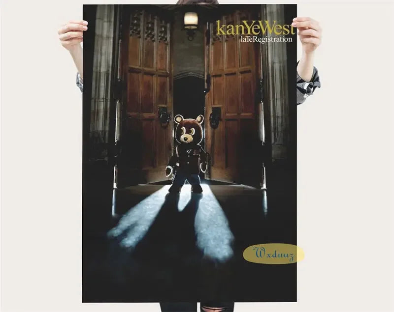 American Pop Rapper Kanye West Poster Hip Hop Singer Music Album Cover For Room Living Home Wall Art Decor Canvas Print Pictures