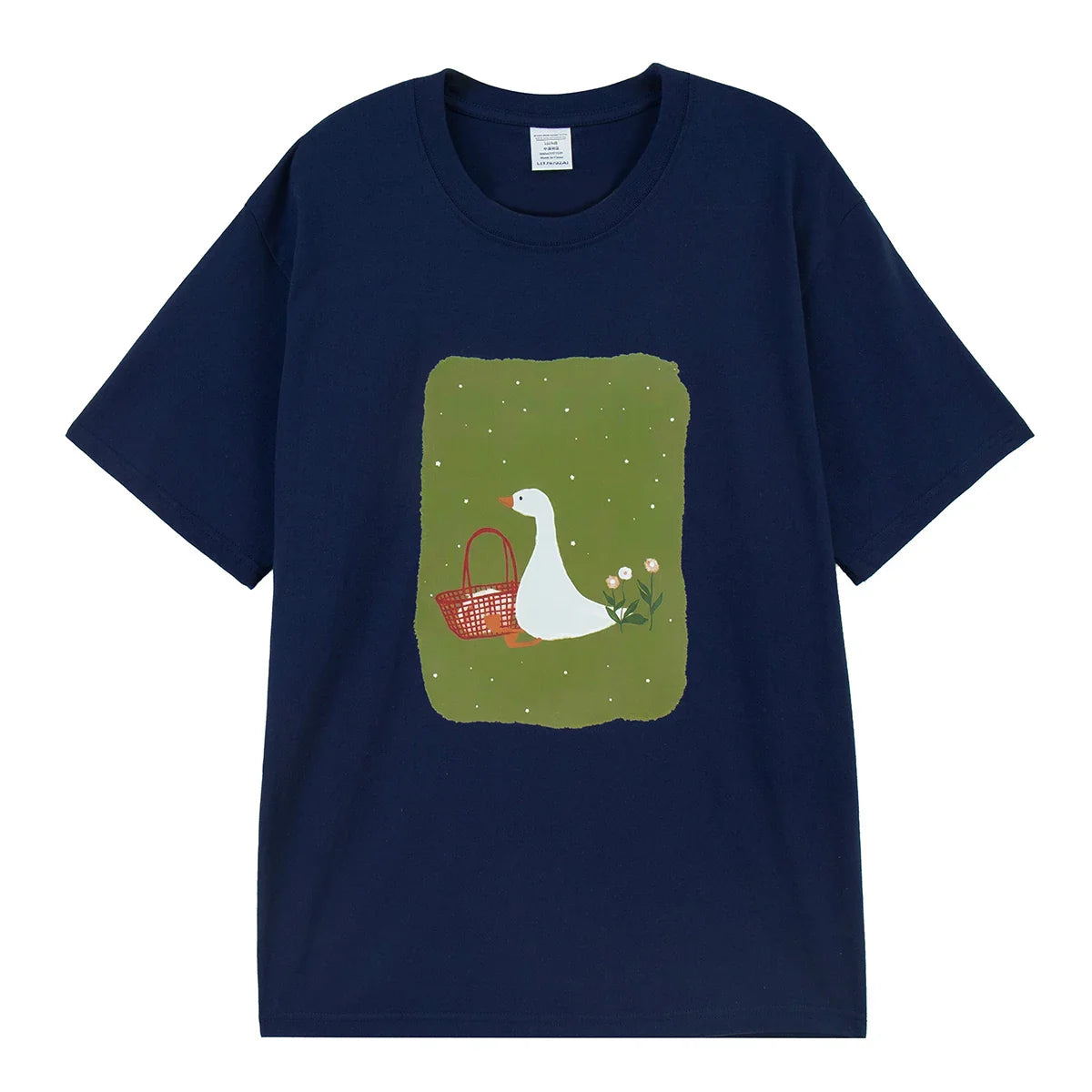 Sumuyoo Cotton Women's Fashionable Printed T-shirt Casual Vintage Fashion Hip Hop Loose Top 230g/m³ Printing Short Sleeve