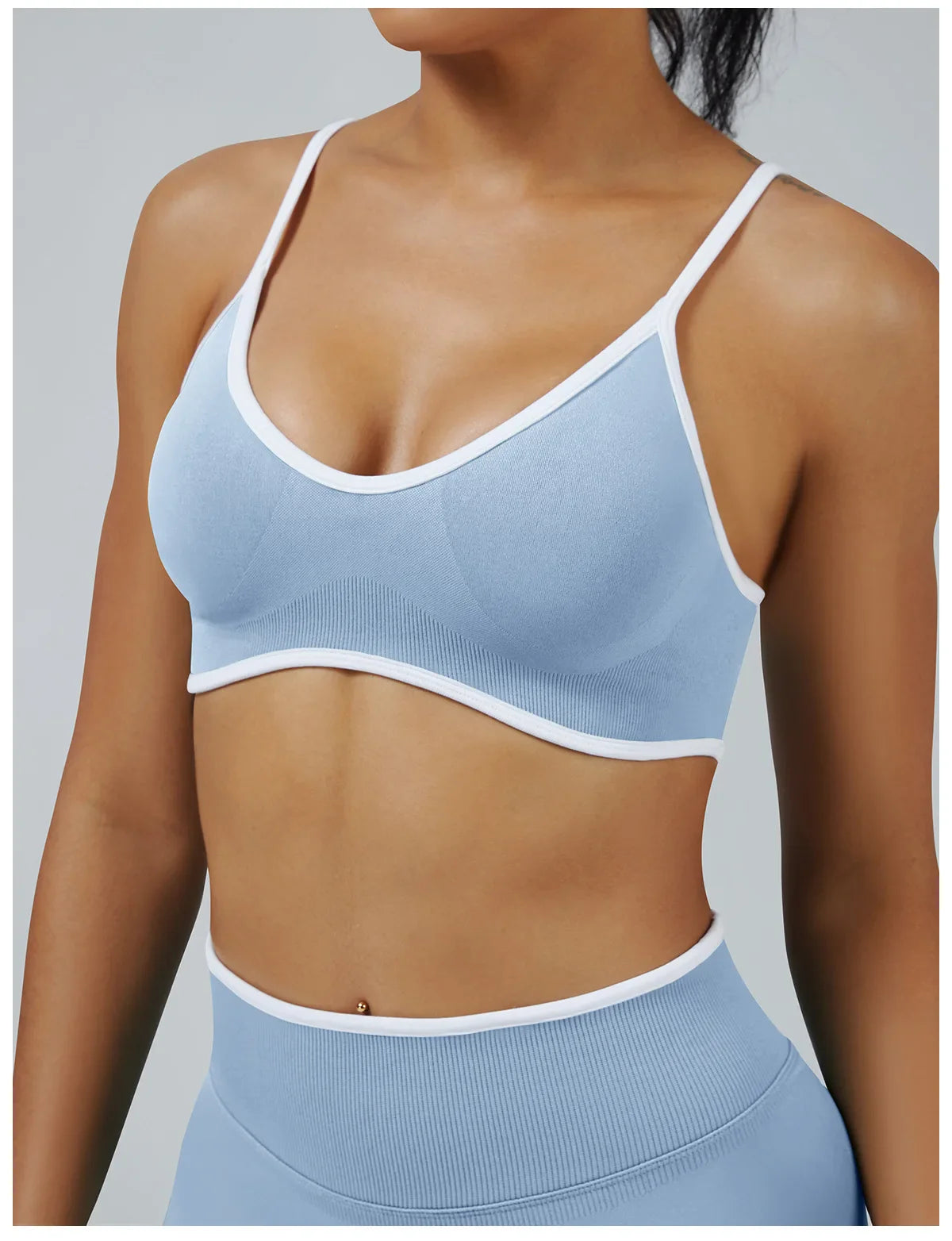 Women's Color Block Sports Bra Racerback Breathable Moisture-Wicking Workout Gym Fitness Yoga Running High Impact Support Active