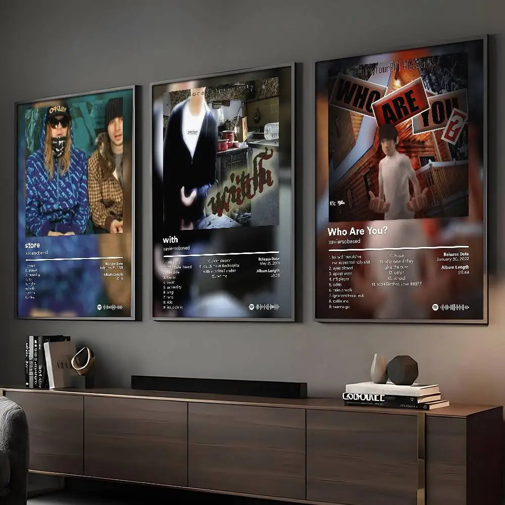 Rapper Xaviersobased Poster HD Art Sticky Wall Waterproof Home Living Room Bar Decoration