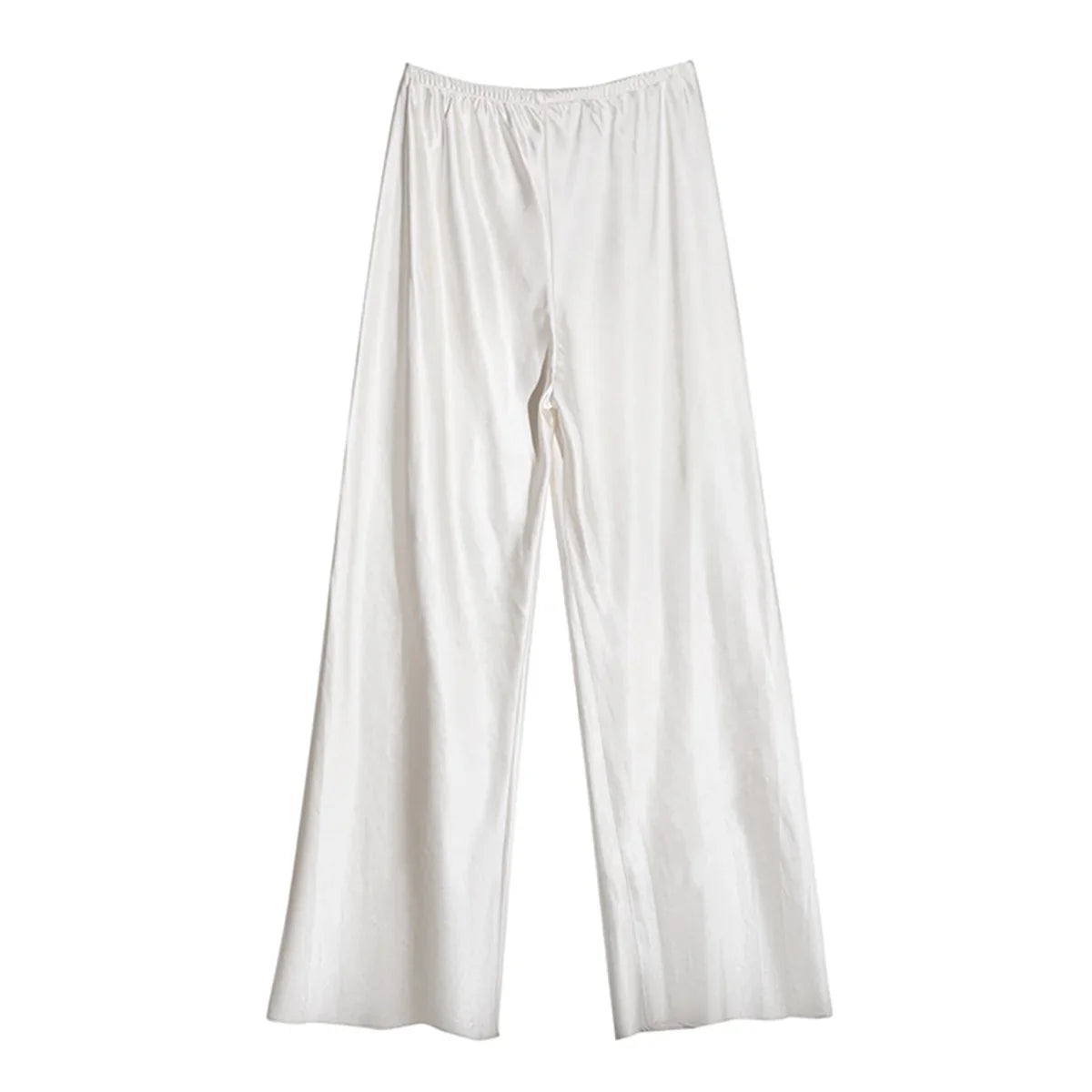 Satin Wide Leg Pants Long Floor Casual Pants Women's Summer