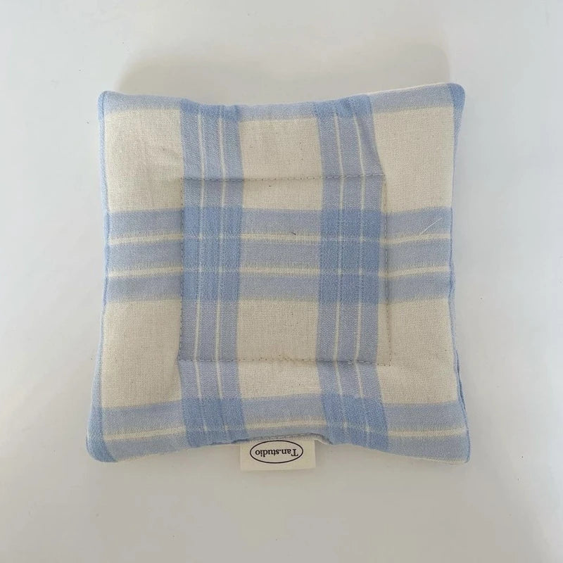 Korean Cotton Coaster Key Storage Jewellery Mat Double-sided Thickened Fabric Sweet Drawstring Portable Accessories  Cafe