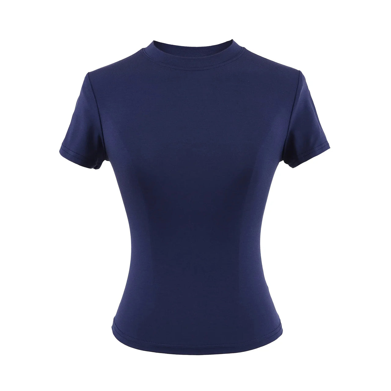 2024 New High Quality Casual T shirt Sexy Slim Short Sleeves Fashion Trend Solid Women Clothing y2k Tops