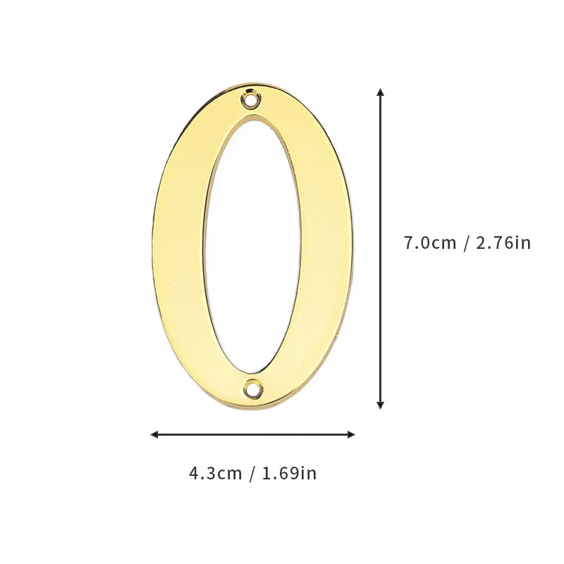 1Pcs 3Inch Metal House Numbers with M2 Screws Solid Zinc Alloy Mailbox Numbers 3D Address Numbers for Outside House Apartment