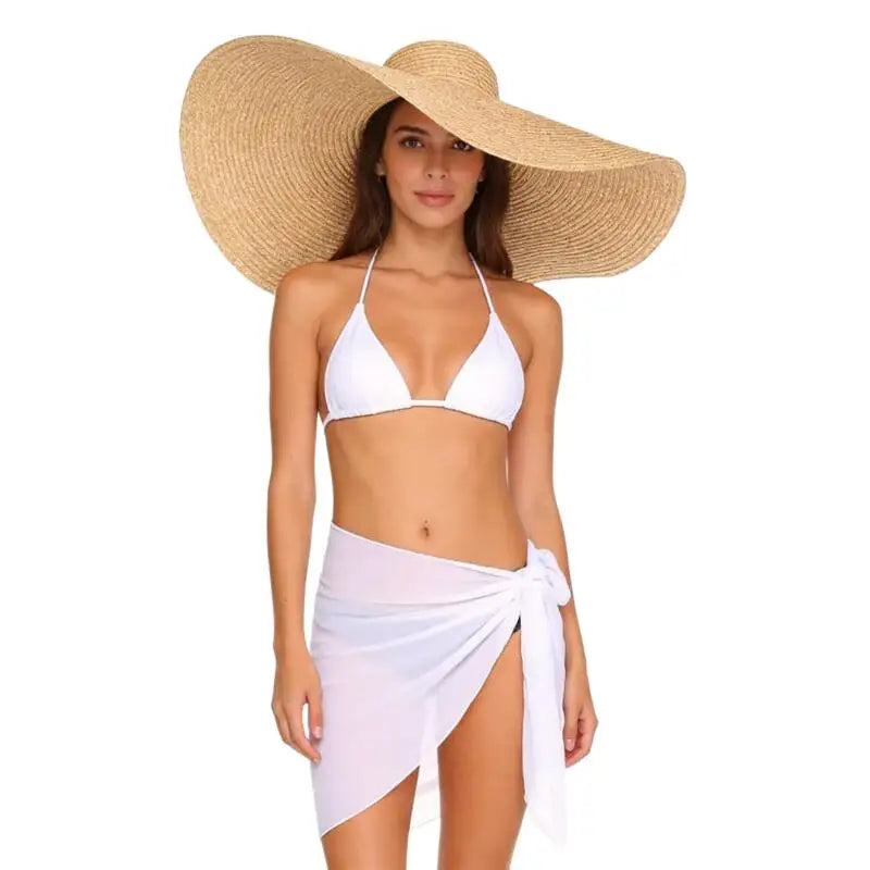 Women Chiffon Short Sarong Swimsuit Coverups Beach Bikini Wrap Sheer Short Skirt Chiffon Scarf Bathing Suit Cover Ups Swimwear