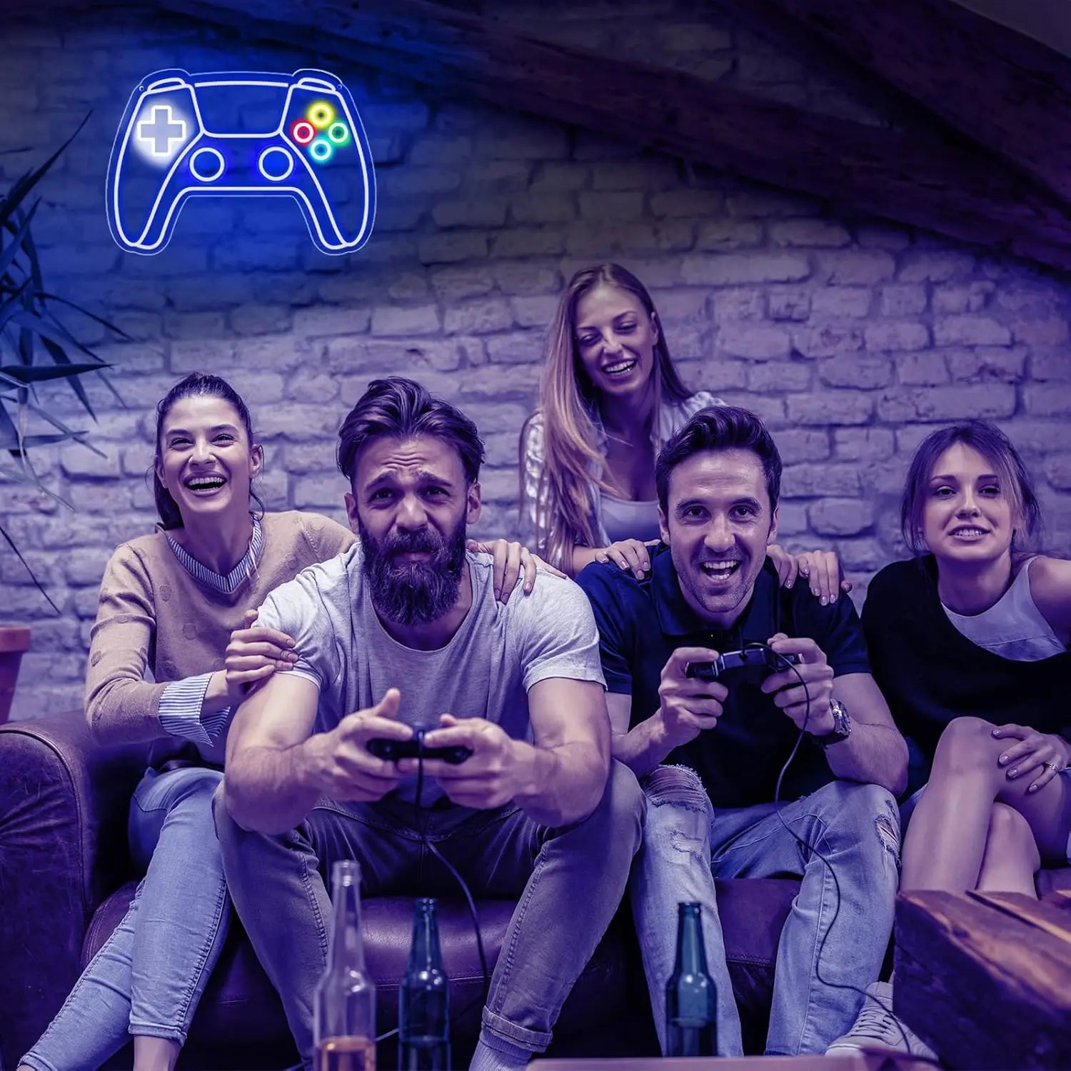 Gamer Neon Sign Gamepad Shaped LED Neon Light Sign for Gamer Room Decor for Boys Room Gamer Gifts for Teens Boys Kids