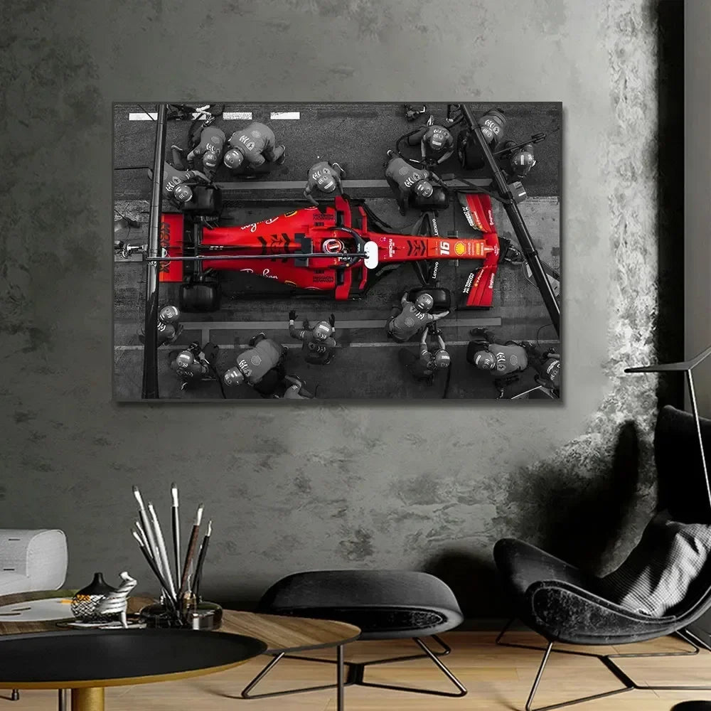 Classic, F1 Michael Schumacher Racing, Wall Art, HD Canvas Print Poster, Home Living Room Bedroom, Club Decoration