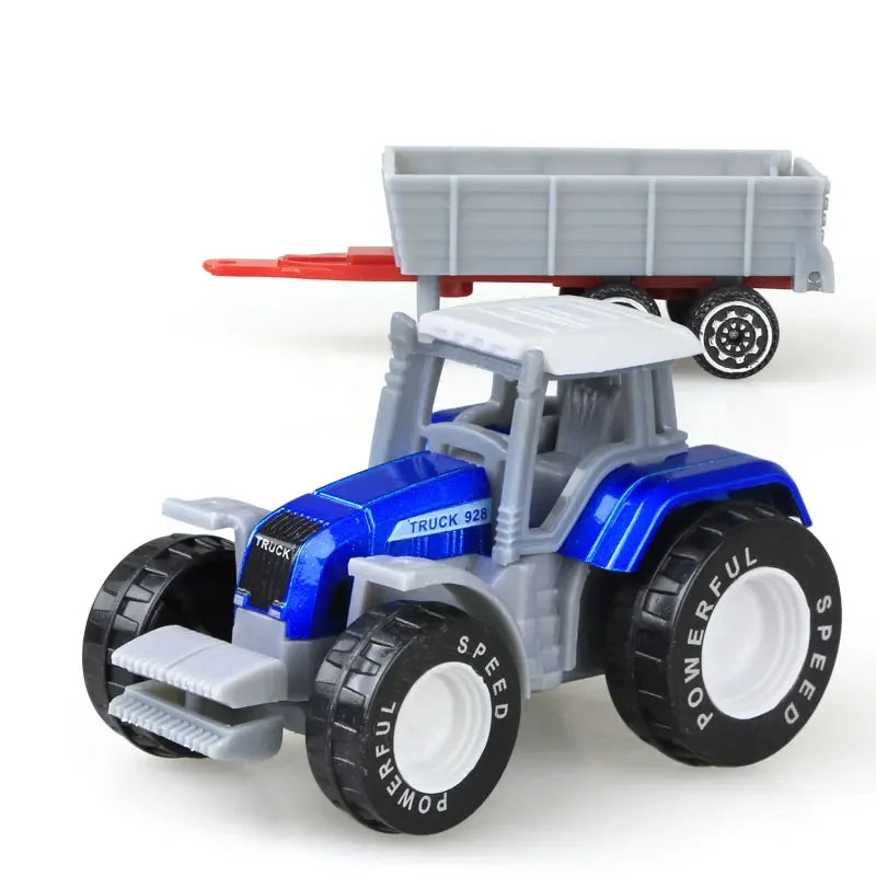 1pcs Diecast Farm Vehicles Tractor Engineering Car Tractor Toys Model Mini Car Model Engineering Car Model for Kids Xmas Gift