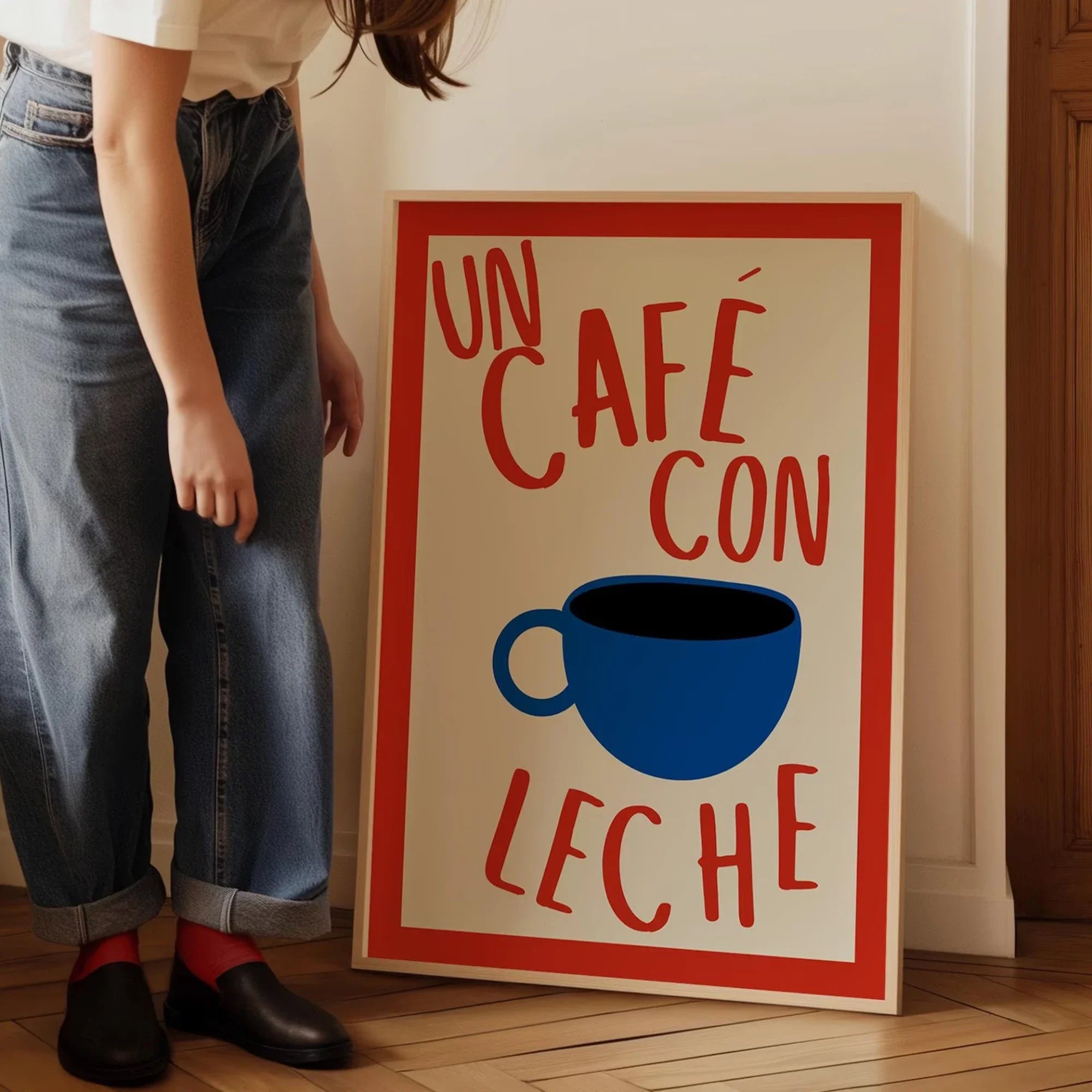 Cafe Con Leche Spanish Kitchen Coffee Lovers Wall Art Print Canvas Painting Poster Picture For Living Room,Bedroom Home Decor