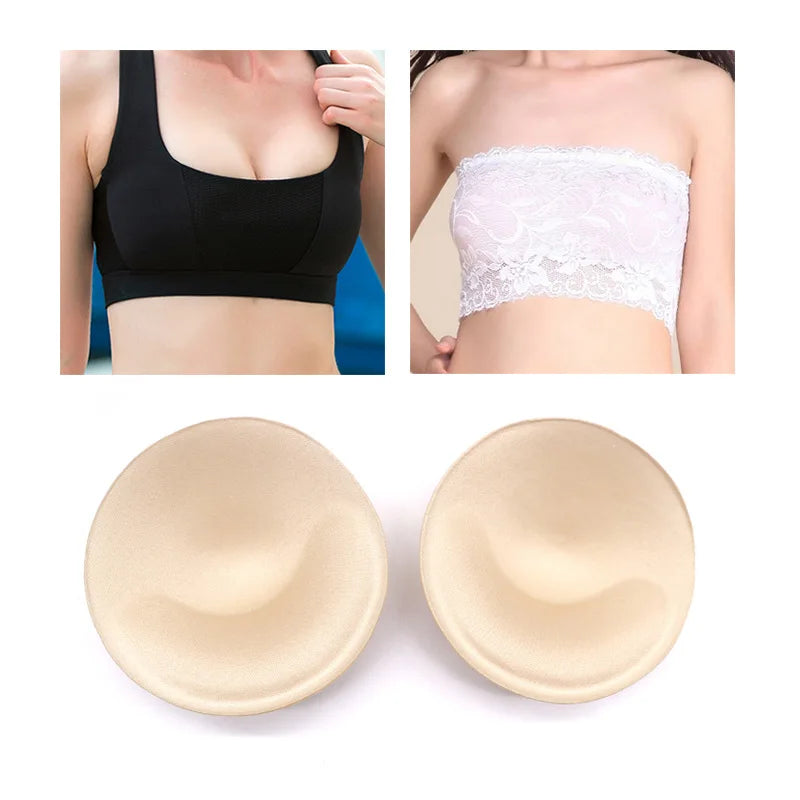 1pair Sponge Inserts In Bra Padded for Swimsuit Breast Push Up Fill Brassiere Breast Patch Pads Women Intimates Accessories