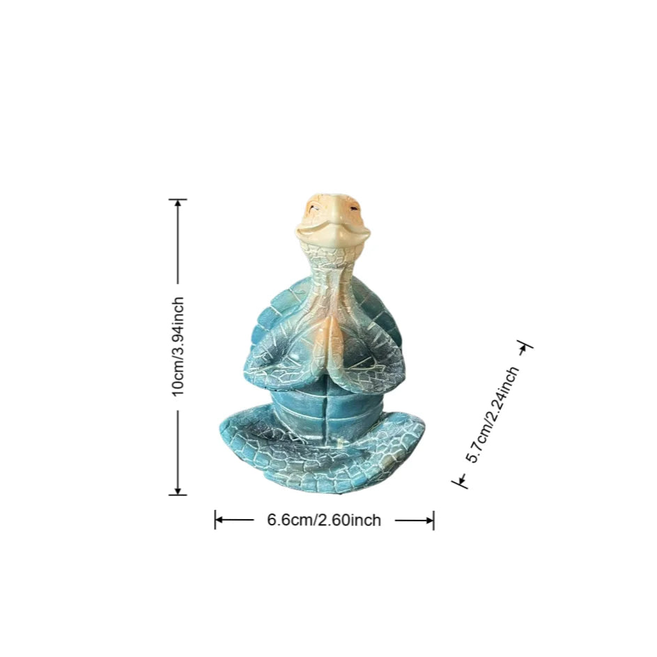 1 Piece of Resin Craft Meditation Turtle Statue, Resin Zen Decoration, Home and Garden Sculptures, Resin Zen Decoration Suitable for Turtle Enthusiasts and Collectors.