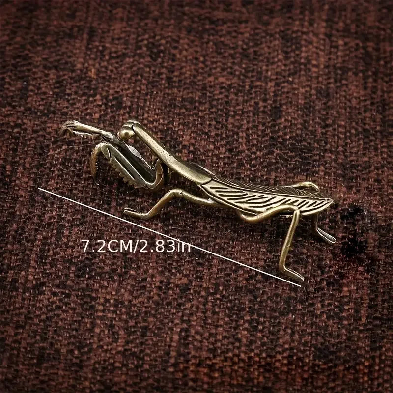 Brass Mantis Cricket Bee Dragonfly Insect Small Ornaments Tea Pet Tabletop Decorative Crafts Animal Ornaments Insect Ornaments