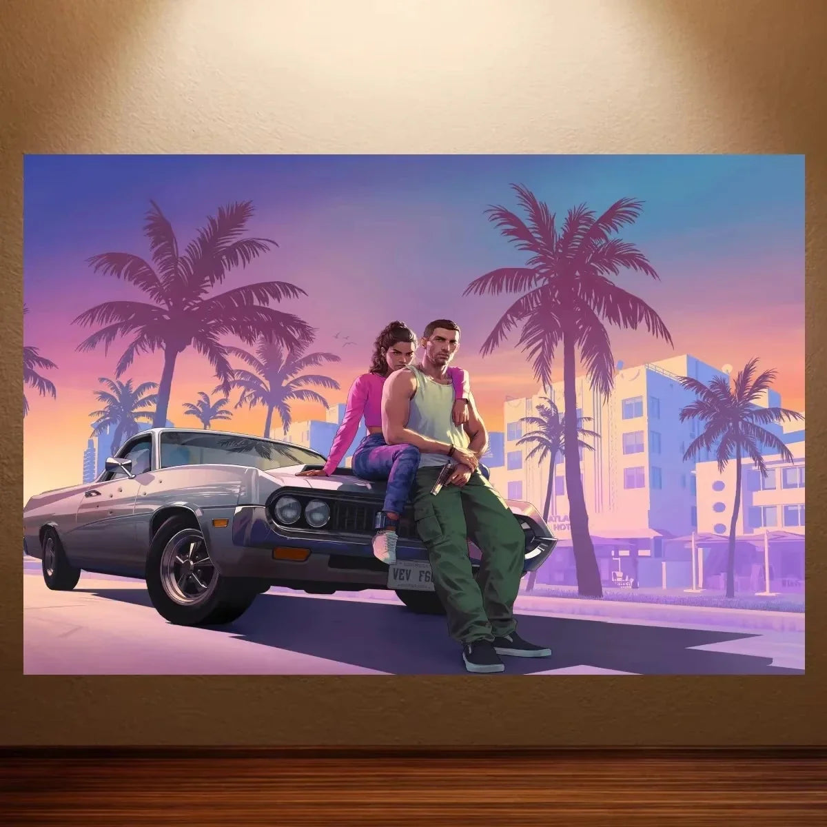 GTA 6 Poster Grand Theft Auto VI Game Poster Canvas Wall Art Painting Game Room Wall Decor Bedroom Wall Art Sticker Home Decor