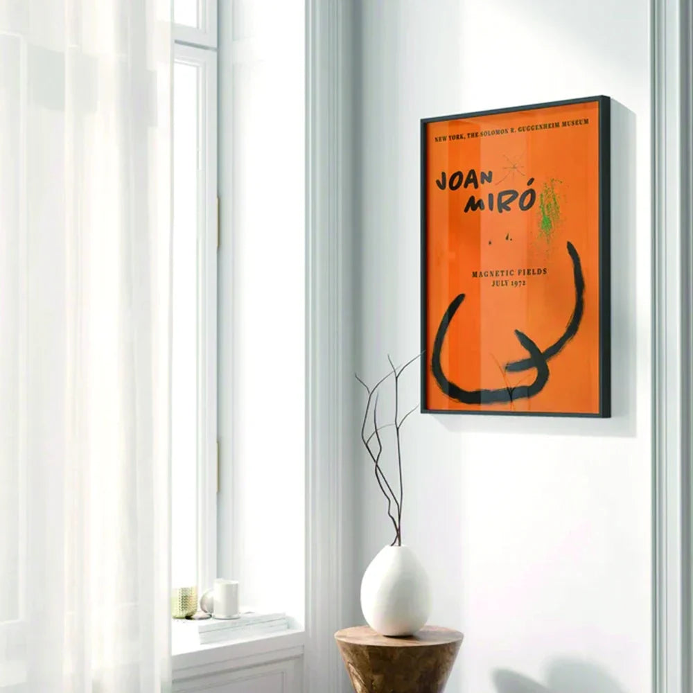 Joan Miro Abstract Art Prints Canvas Painting Orange Living Room Bedroom Gallery Wall Art Home Decor