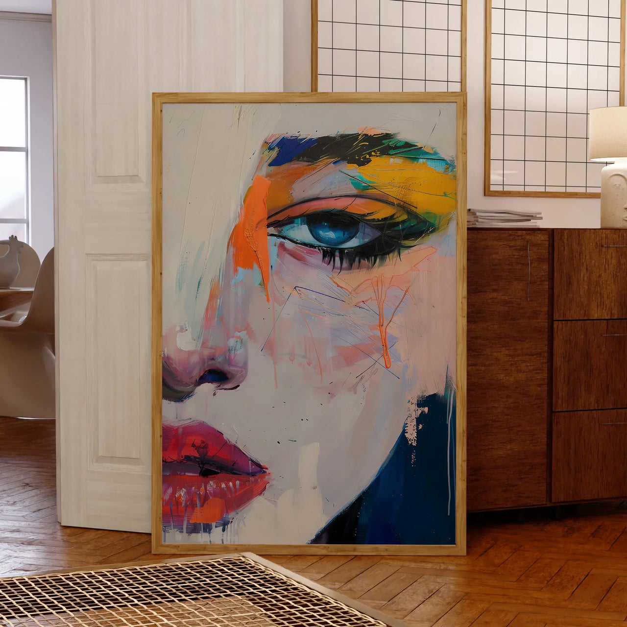 Modern Abstraction Vibrant Figures Guilty Art Painting Print Poster Canvas For Living Room Bedroom Gallery Wall Art Home Decor