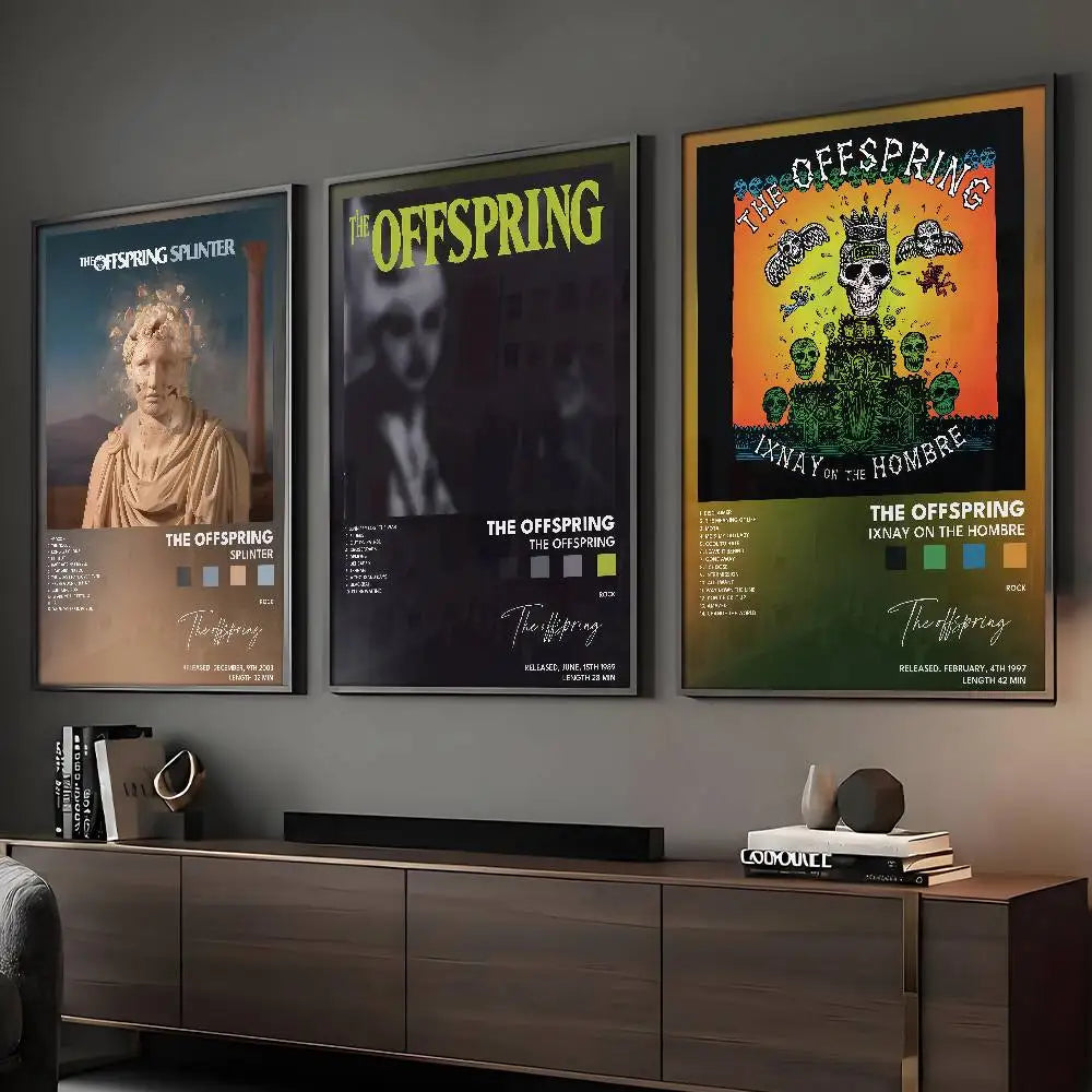 Band Rock Music The O-OffspringS Poster HD Sticky Wall Art Printing Waterproof Home Living Bed Room Bar Aesthetic Decor