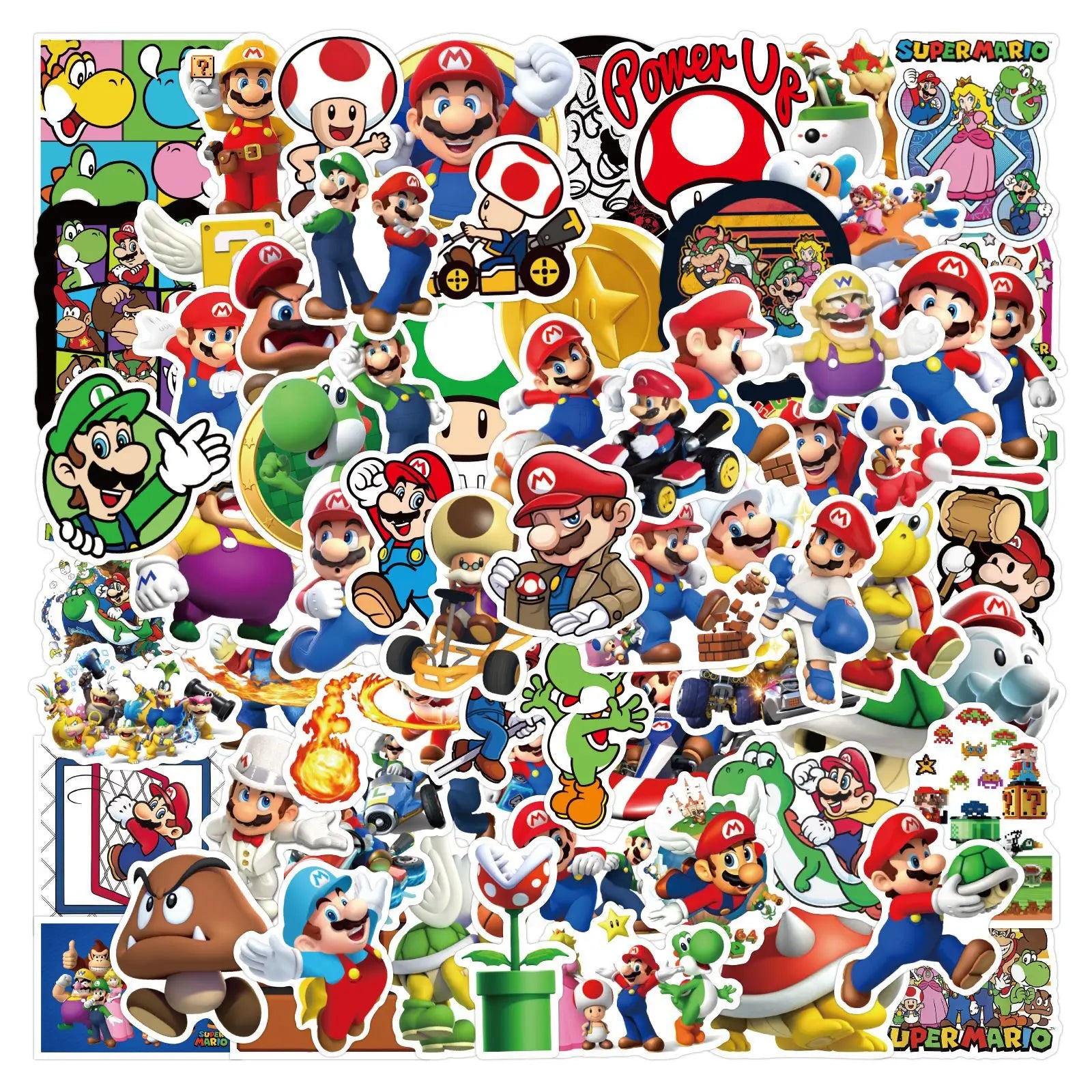 100/200/300Pcs Cartoon Super Mario Game Stickers Laptop Notebook Skateboard Fridge Phone Waterproof Decal Sticker Kids Toys