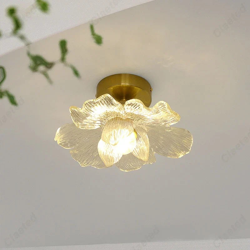 Modern Minimalist LED Flower Petal Ceiling Lamp Living Room Corridor Balcony Decorative Lighting E27
