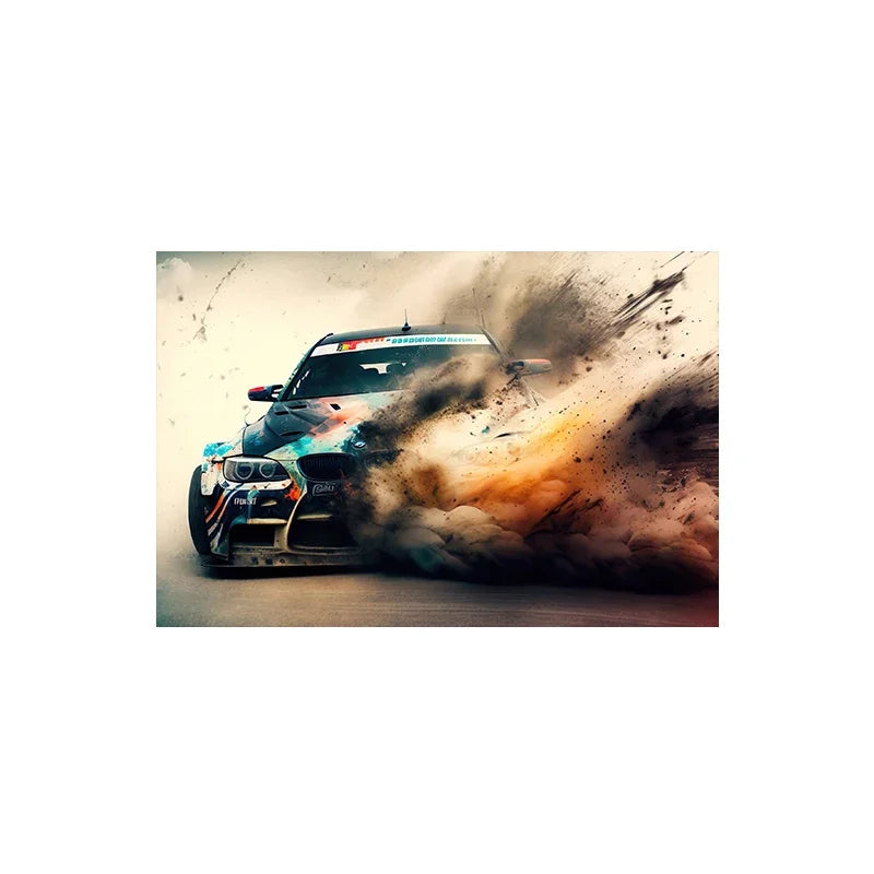 Luxury Racing Car Graffiti E30 Sports Car, Wall Art, HD Canvas Printing Poster, Home, Living Room, Room Decor Supplies