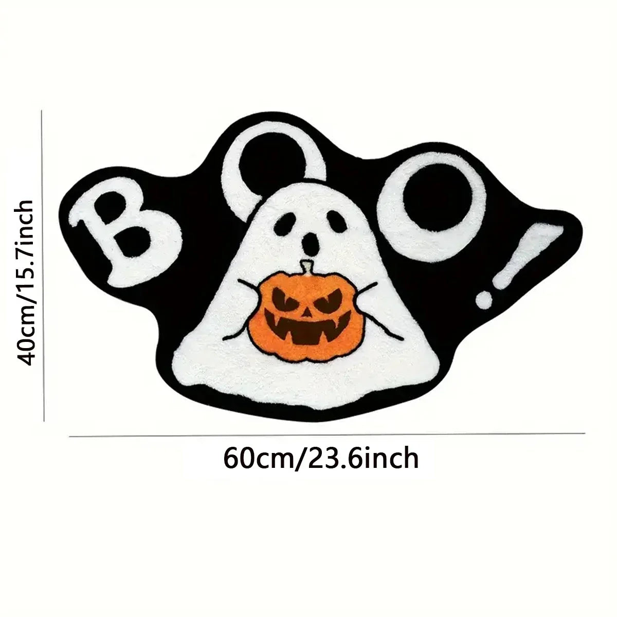 VIKAMA Ghost Halloween Carpet Soft Non-Slip Washable Entrance Door Mat Gothic Home Halloween Decor Bathroom Rug Home Decor