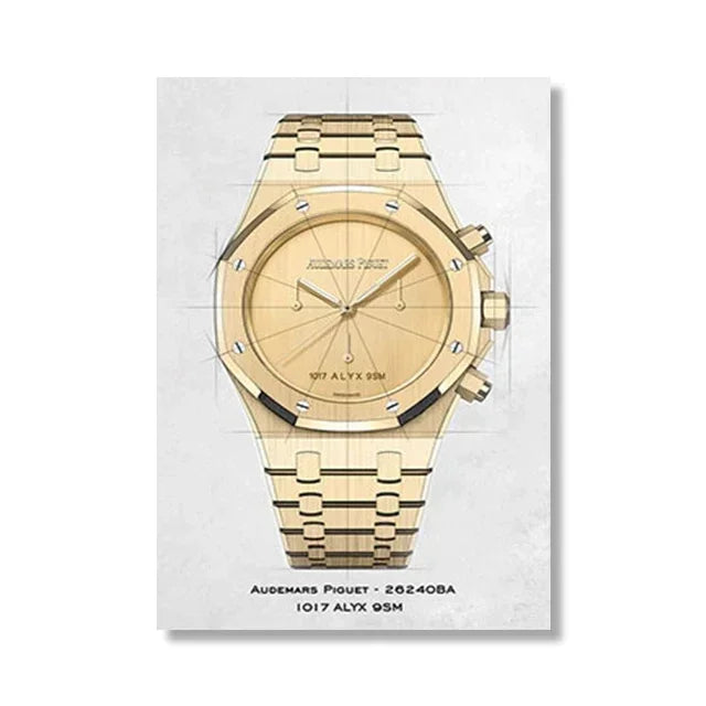 Brand Watch Line Room Living Canvas Painting Wall Art Home Decor