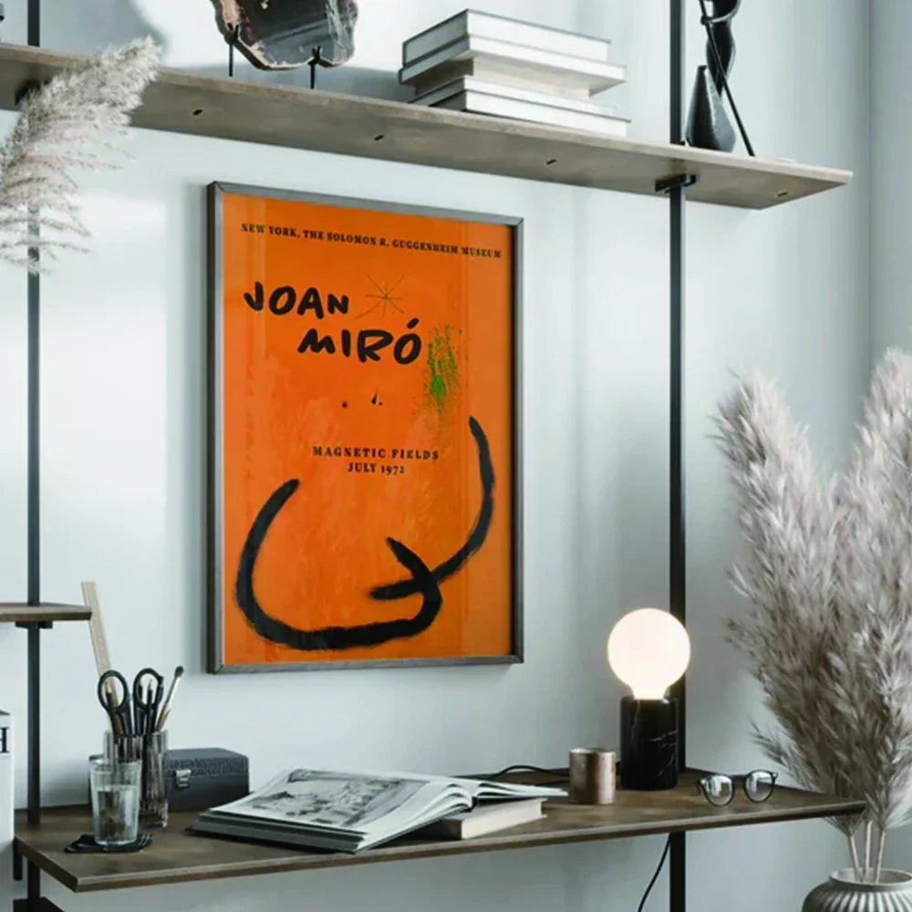 Joan Miro Abstract Art Prints Canvas Painting Orange Living Room Bedroom Gallery Wall Art Home Decor
