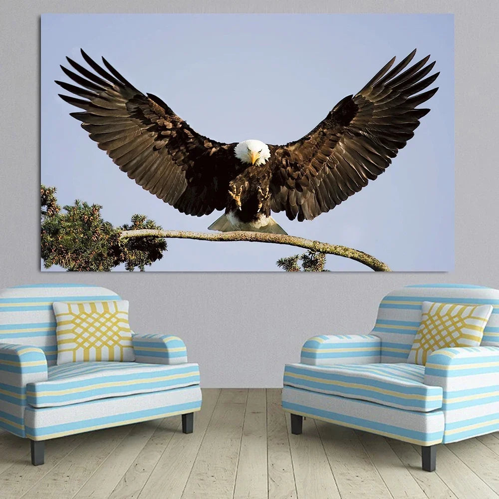 Modern Simple Wall Art Animal Eagle Roc Spreading Wings HD Canvas Print Poster Home Living Room Bedroom Decorative Painting