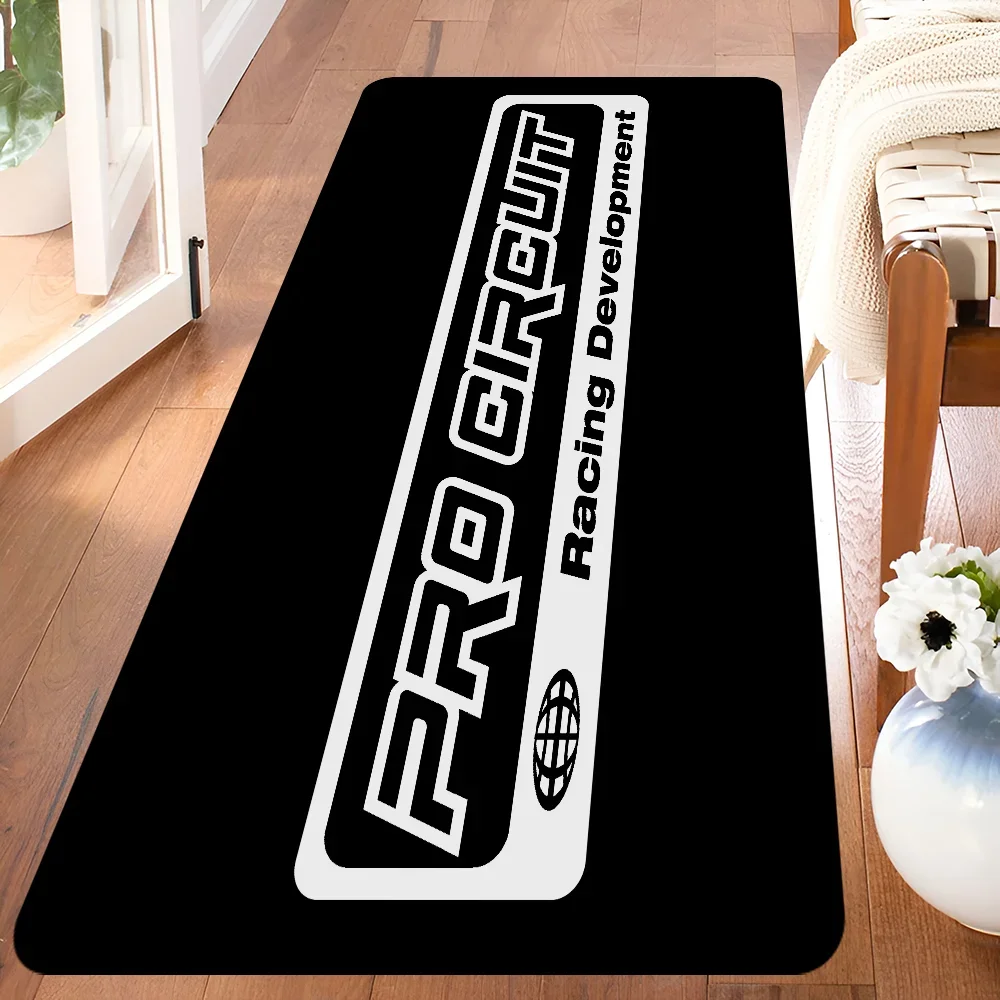 VIKAMA Flannel Racing Grade Long Rug Decorative Non-Slip Soft Cozy Soundproof Bedroom Sofa Bedside Long Rug Home Decoration