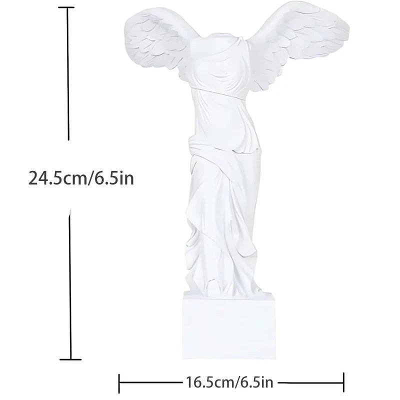 Greek Statue Resin Roman Louvre Winged Victory Goddess Figurine Angel Sculpture Home Decor Living Room Office Ornament