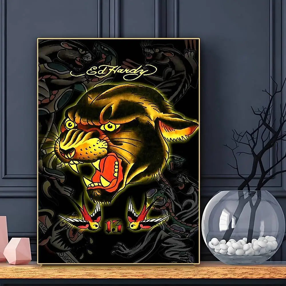 FASHION E-Ed H-har-dyS Poster Sticky Wall Art Printing Waterproof Home Living Bed Room Bar Aesthetic Decor