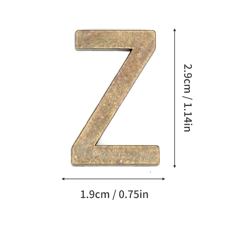 Metal Self Adhesive House Number English Alphabet Letters for Apartment Room Door Plate Table Mailbox Number Stickers 3*2cm