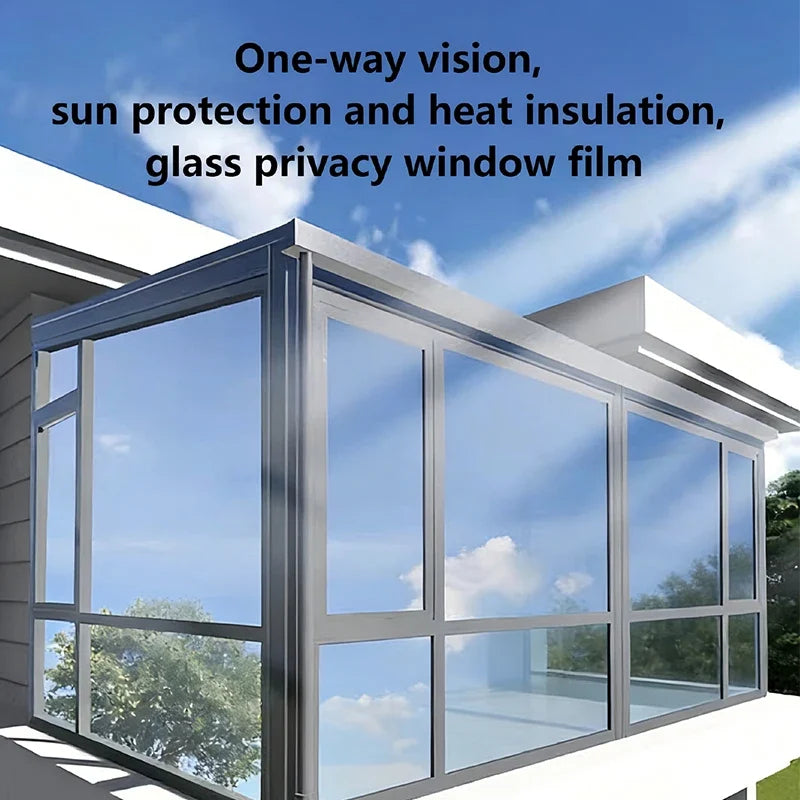 Static Cling Window Film No Glue One Way Privacy Sun Blocking Heat Insulation Tint Window Film for Home Office Building