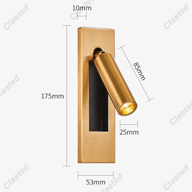 Modern Led Wall Lamp 110V 220V Led 3W Spotlight Sconce Wall Light for Beside Light Bedroom Living room Dining room Night Lights
