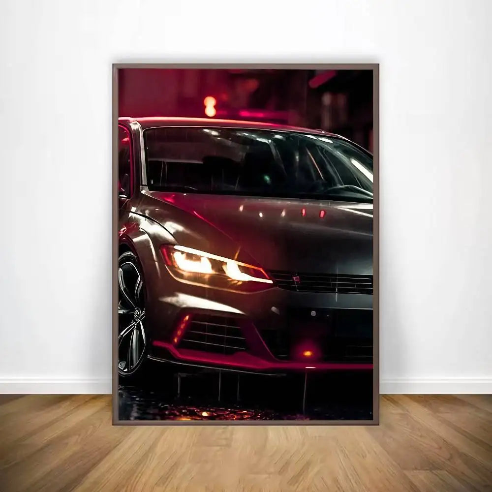 V-VW G-GolfS G-GTI SuperCar Poster Sticky Wall Art Printing Waterproof Home Living Bed Room Bar Aesthetic Decor
