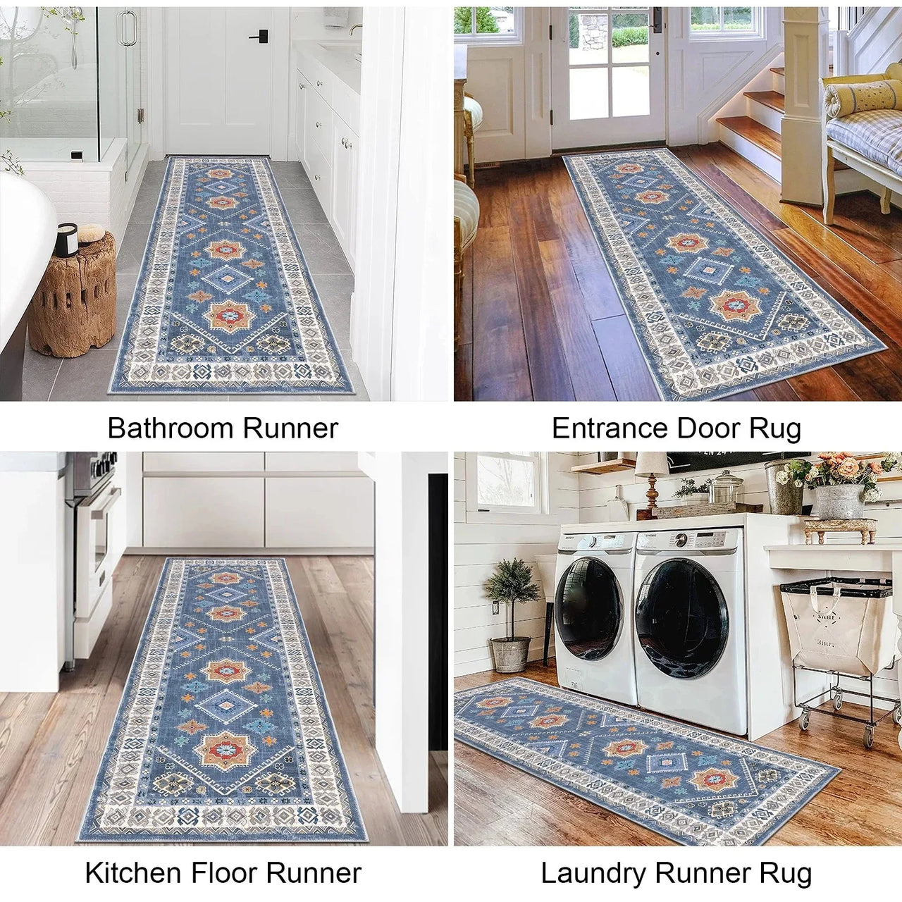 VIKAMA Bohemian Crystal Velvet Carpet Dirt Resistant And Easy To Care Hallway Full Carpeted Balcony Carpeted Home Decor