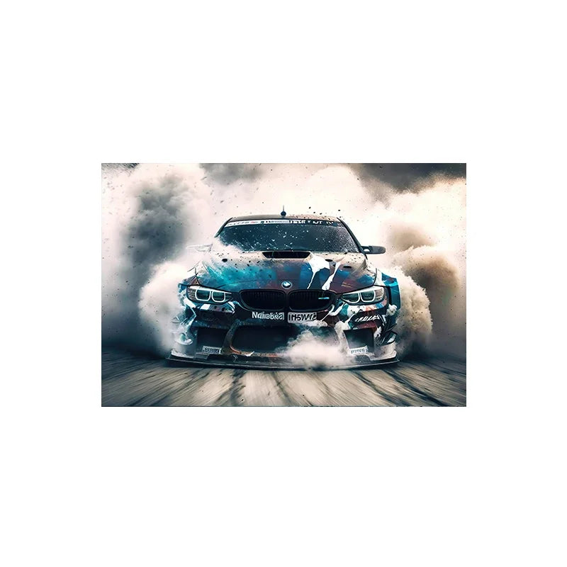 Luxury Racing Car Graffiti E30 Sports Car, Wall Art, HD Canvas Printing Poster, Home, Living Room, Room Decor Supplies
