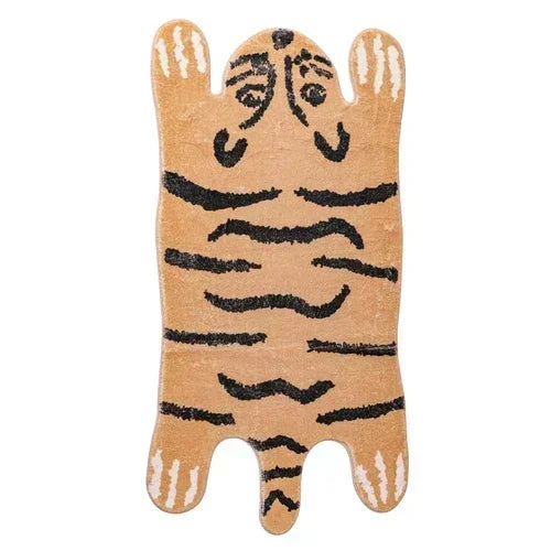 VIKAMA Cartoon Leopard Carpet For Cooling And Warmth, Home Decoration, Bedroom Plush Floor Mat, Living Room Rest Area Floor Mat