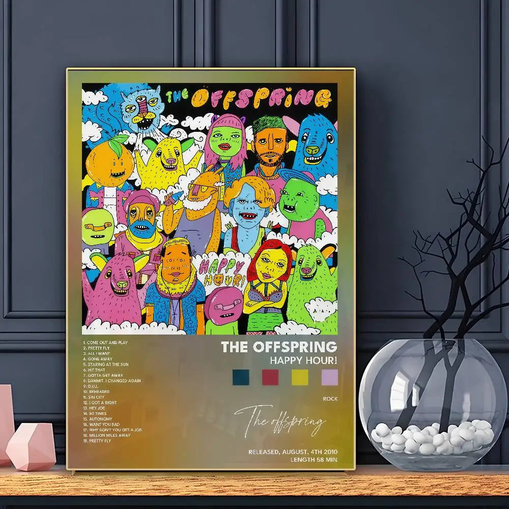 Band Rock Music The O-OffspringS Poster HD Sticky Wall Art Printing Waterproof Home Living Bed Room Bar Aesthetic Decor
