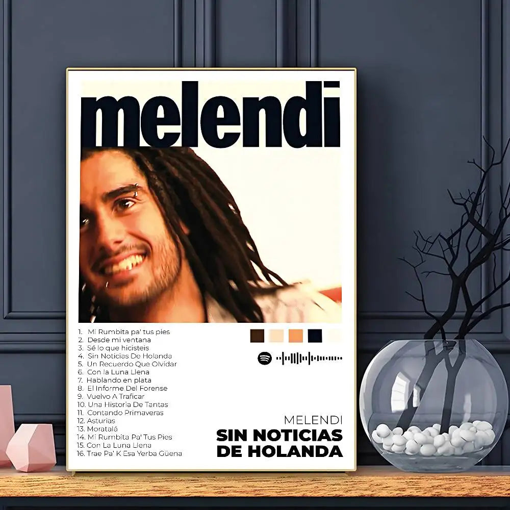 Singer Melendi Poster Sticky Wall Art Printing Waterproof Home Living Bed Room Bar Aesthetic Decor