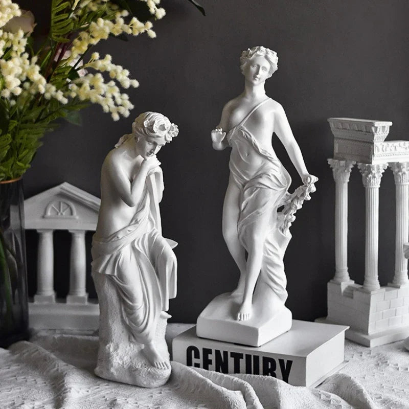 Ancient Greece Venus Emerging Goddess Resin Sculpture Handmade Classical Female Statue Aphrodite Ornament  Decor Art Collector