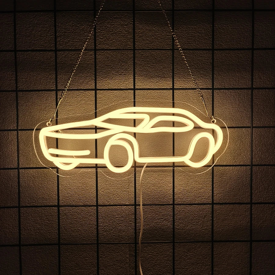 Car Series Neon Signs, Motorcycle And Car Luminous Icons, Usb Powered, Used For Room, Bar, Club, Game Room, Man Cave Decor.