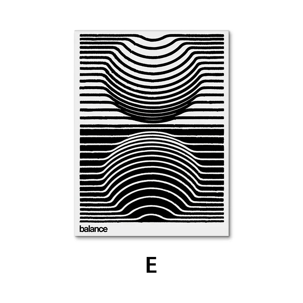 Modern abstract pop art canvas print, retro movie music travel, Nordic aesthetic home decor, wall art poster unframed