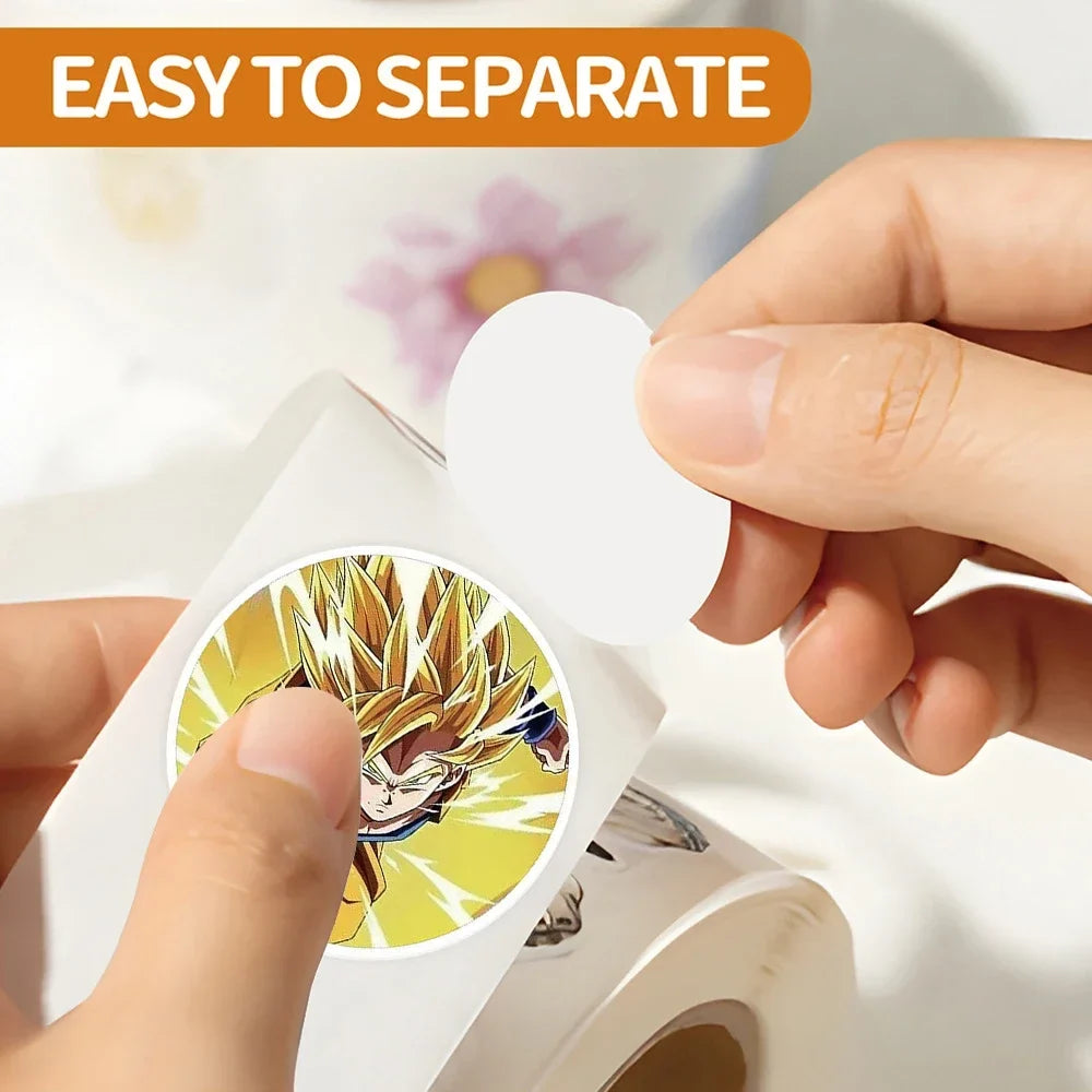 500pcs Anime Dragon Ball Sealing Stickers Guko Cute Cartoon Anime Stickers Round Diy Decor Album Diary Label Graffiti Sticker