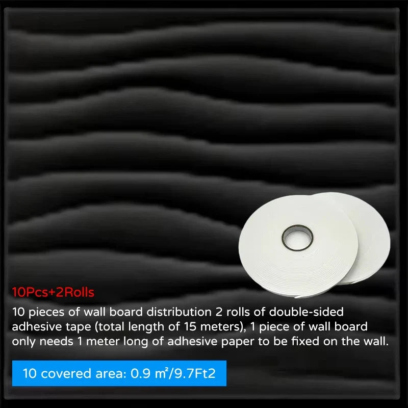 10PCS 30x30cm Wall Sticker 3D Wall Panels Indoor Wall Decoration For Living Room Bedroom Hotel Office Mural Tile-Panel-Mold