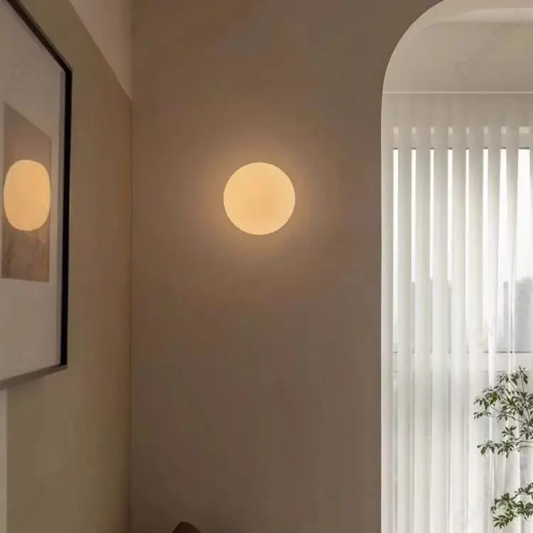 Creative Simple LED Ball Glass Wall Lamp Living Room Corridor Bathroom Bedroom Bedside Decorative Lighting