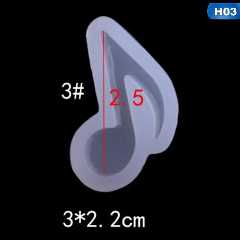 1pc Musical Note Silicone Mold Music Symbol Fondant Chocolate Sugarcraft Mould Cake Decorating Tools Baking Accessories