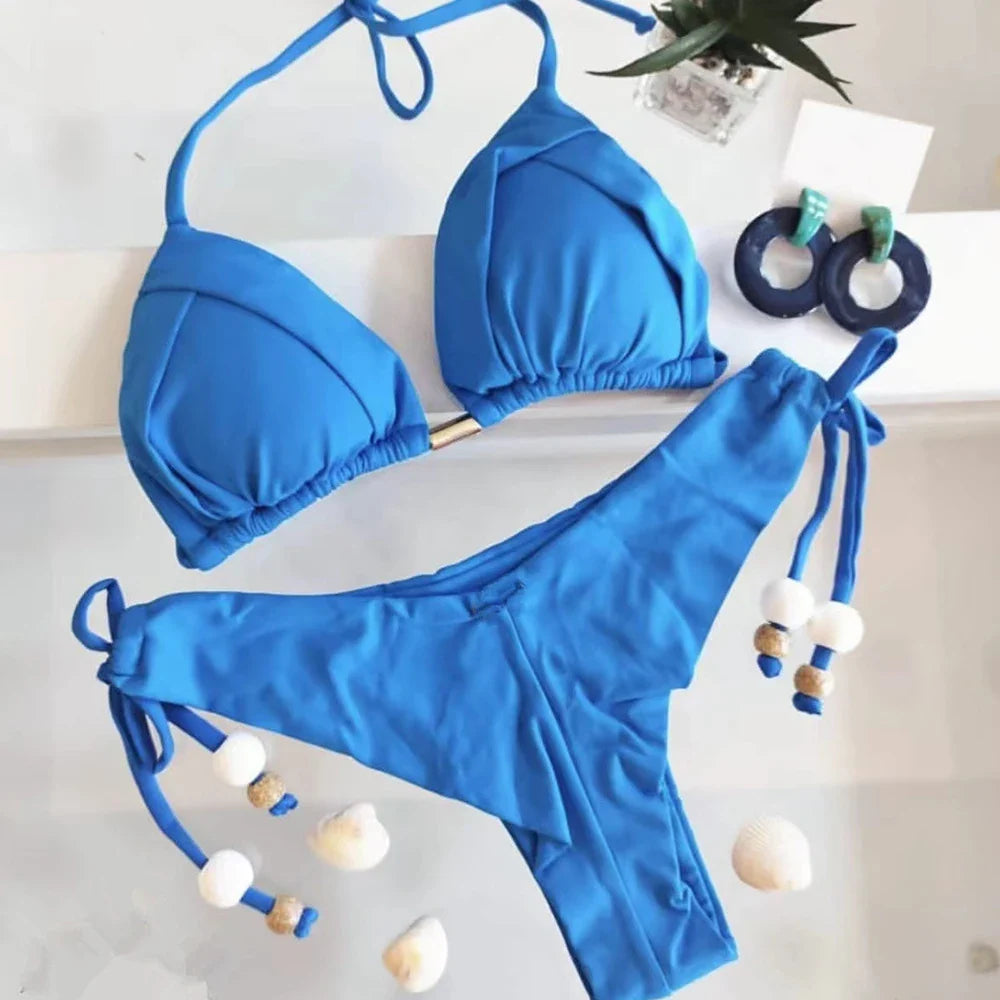 RUOTONGSEPT 2025 New Sexy 13 Color Triangle Bathing Suit for Women Brazilian Bikinis Swimwear Push Up Swimsuit Beach Bikini Set