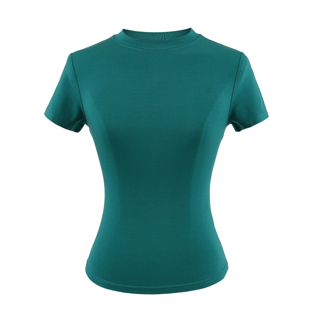 2024 New High Quality Casual T shirt Sexy Slim Short Sleeves Fashion Trend Solid Women Clothing y2k Tops