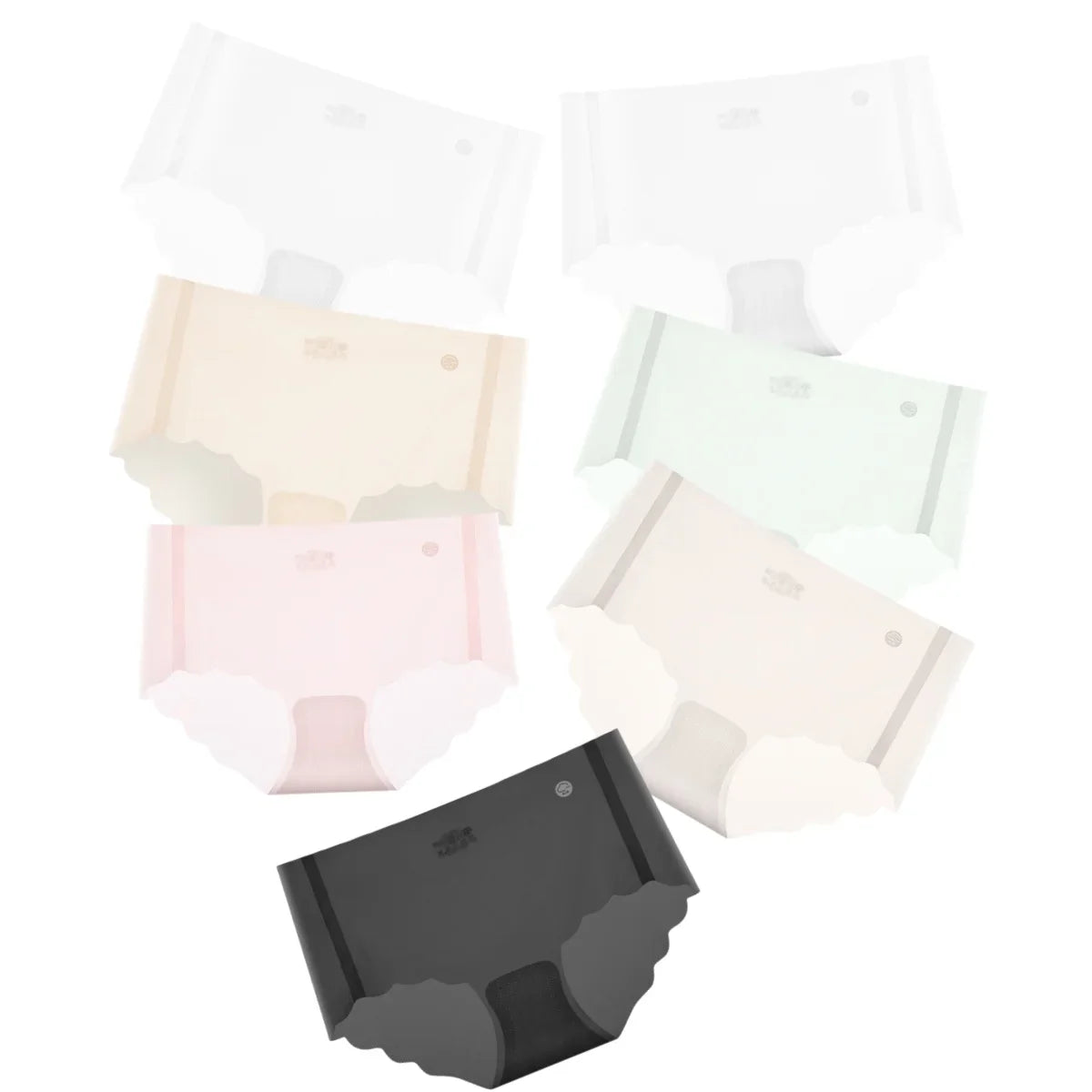 7Pcs/Set Ultra-Thin Panties Women's Sexy Lingerie Quick Drying Briefs Low Rise Underwear Summer Invisible Ice Silk Panties