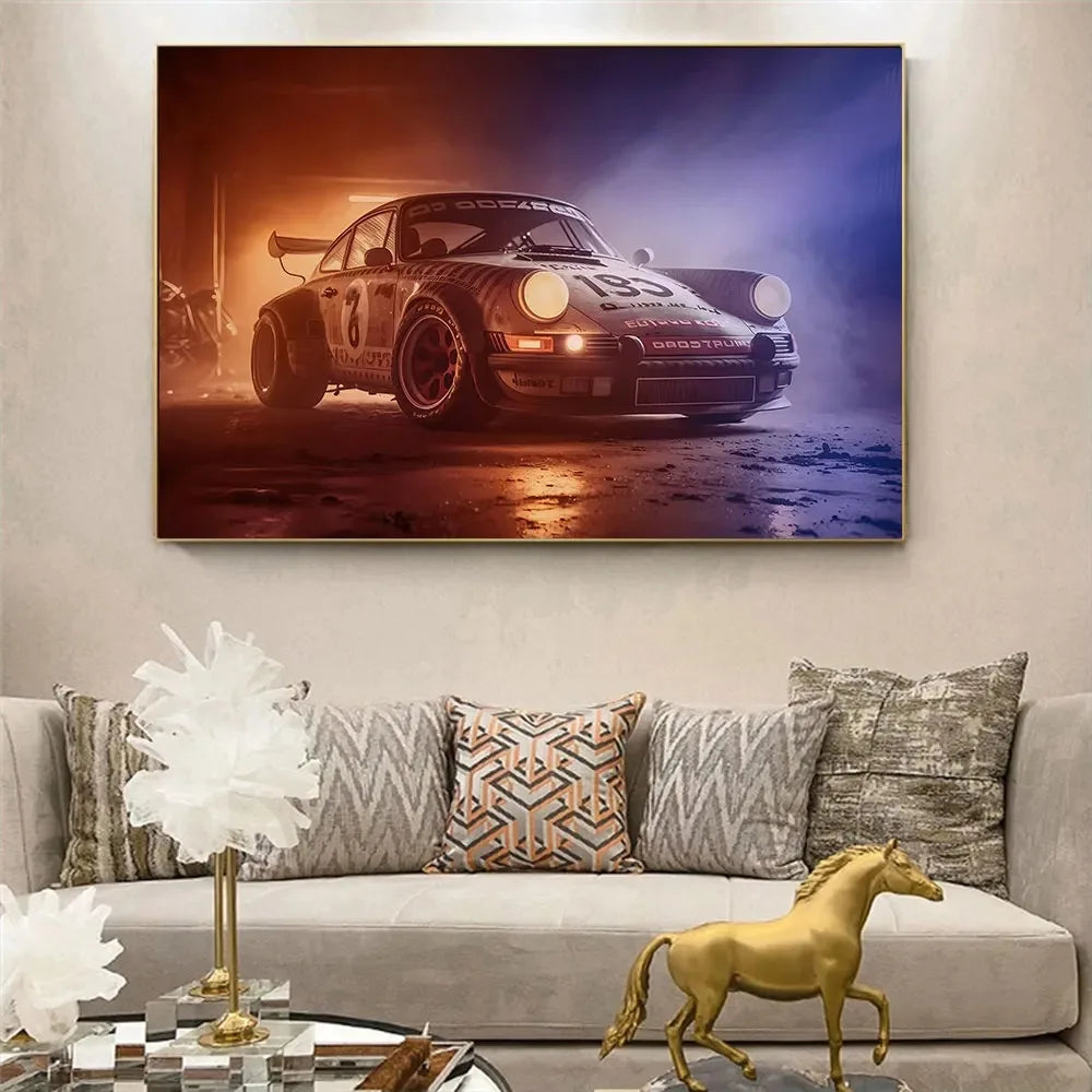 911 GT3 RS Car Generation Supercar Poster Canvsa Print Painting Home Decor Wall Art Decoration Gift For Car Lover Frameless
